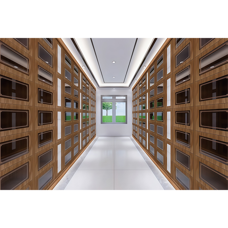 Which features of urn storage rack can reflect respect for the deceased?